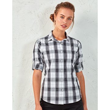 PW354 | Women´s Ginmill Check Long Sleeve Cotton Shirt | Pre