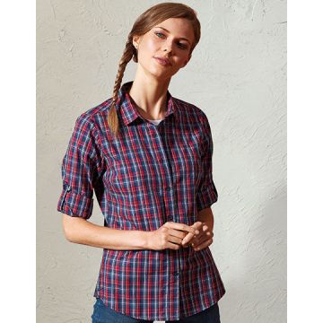 PW356 | Women´s Sidehill Check Long Sleeve Cotton Shirt | Pr