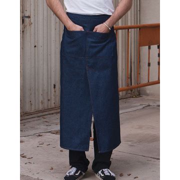 X992 | Jeans Bistro Apron With Split | Link Kitchen Wear