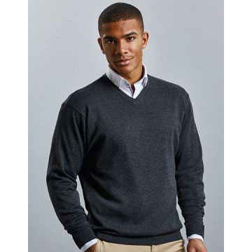 Z710 | Men´s V-Neck Knitted Pullover | Russell Collection