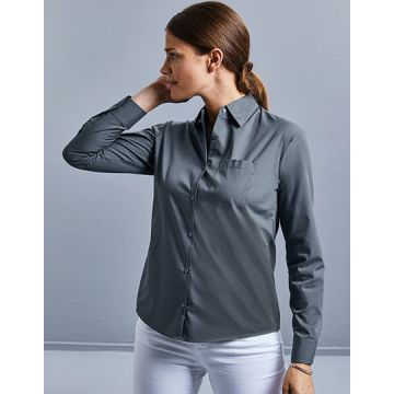 Z934F | Ladies´ Long Sleeve Classic Polycotton Poplin Shirt
